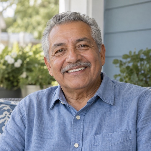 Representative portrait of an older man smiling